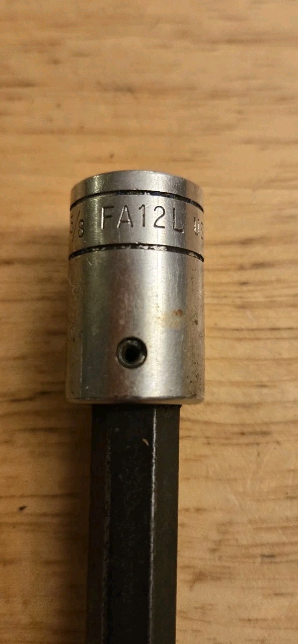 Snap On Tools FA12L 3/8” Drive SAE 3/8 Extra-Long Hex Chrome Socket Driver USA