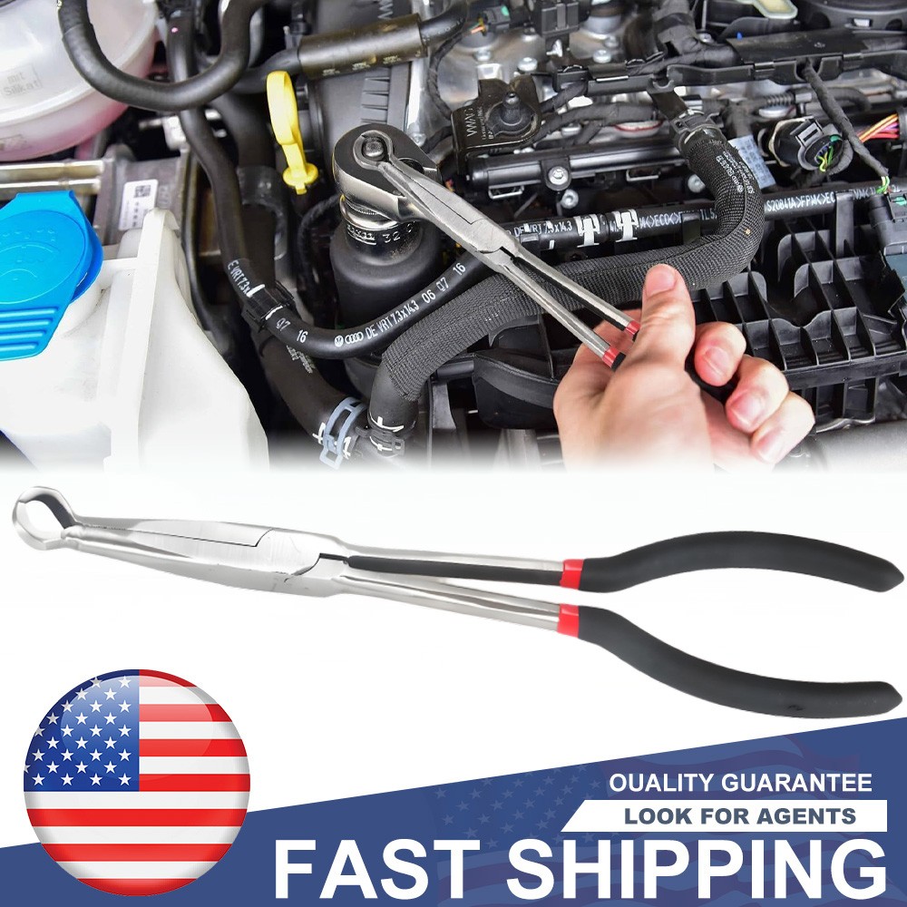 For Car Connectors 11″ Long Spark Plug Removal Pliers Electrical Disconnect US