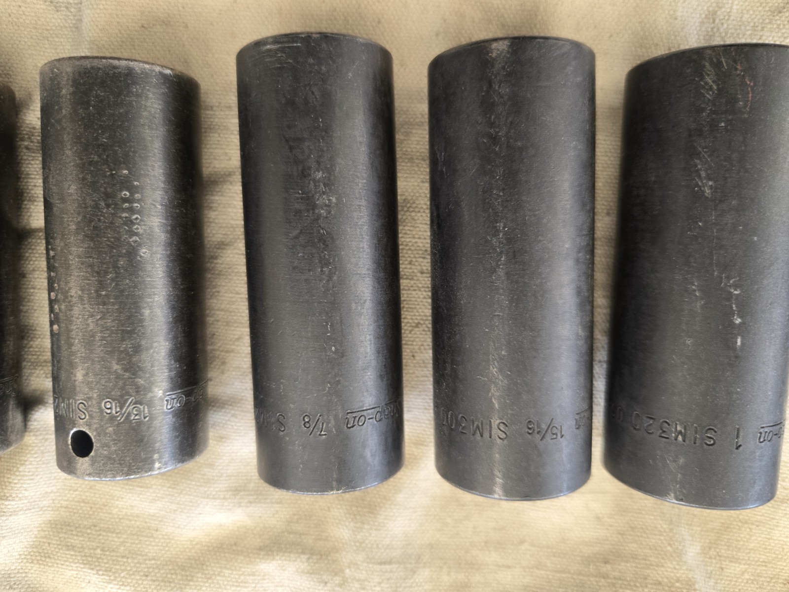 Snap-On 9pc SAE 1/2″ Drive 6 Point Impact Deep Socket Set 1/2″ to 1″ 309SIMYA