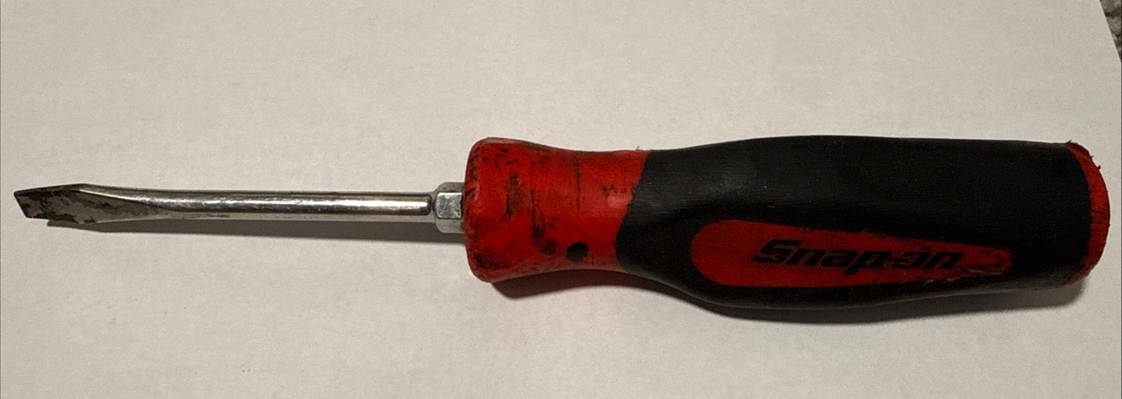 Snap-on Tools SGD4B 1/4″ Flat Head RED Soft Grip Standard Screwdriver
