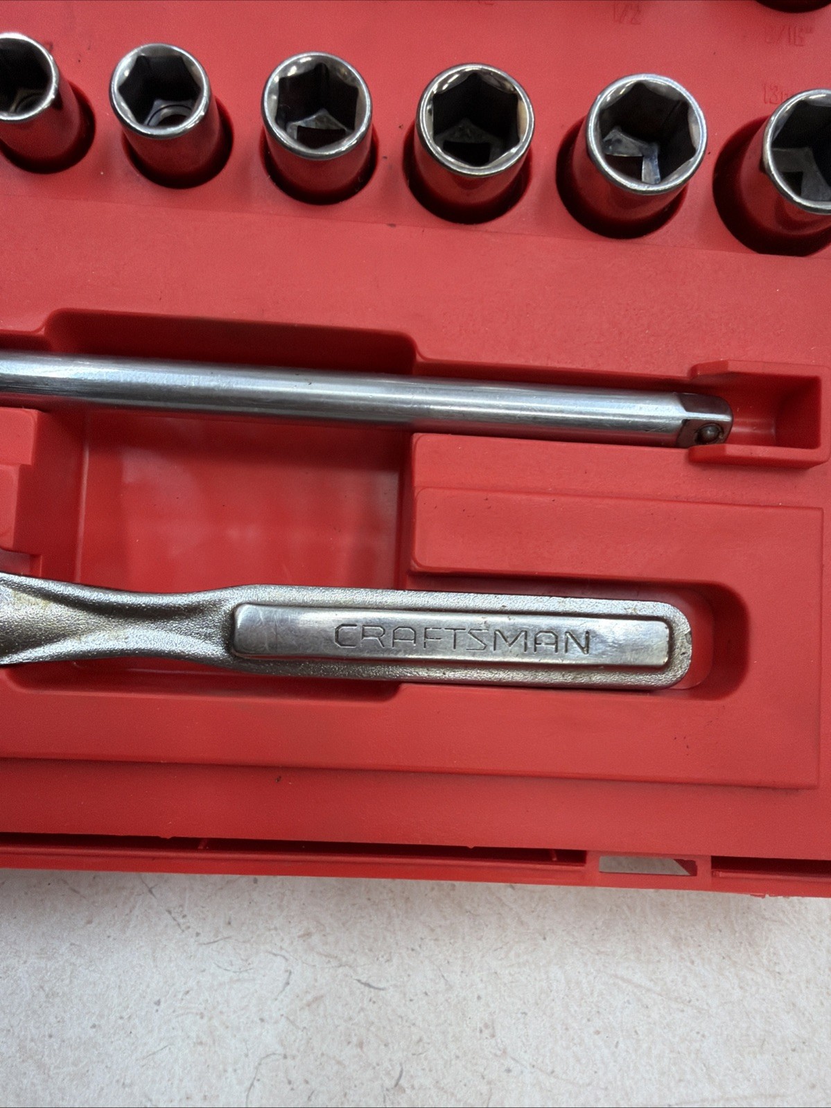 Craftsman 20pc 1/4″ Drive Socket Set SAE & Metric CMMT12108 W/ Case
