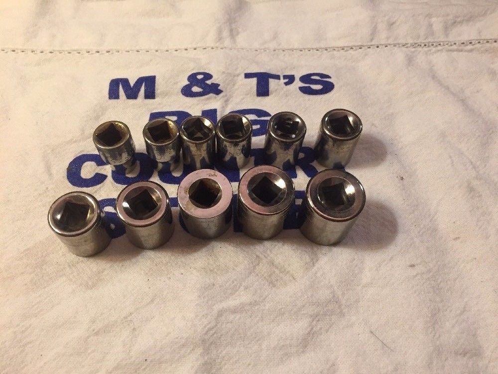 Craftsman 3/8″ Drive 11 Piece 12 Point Shallow Metric Socket Set 9MM to 19MM USA