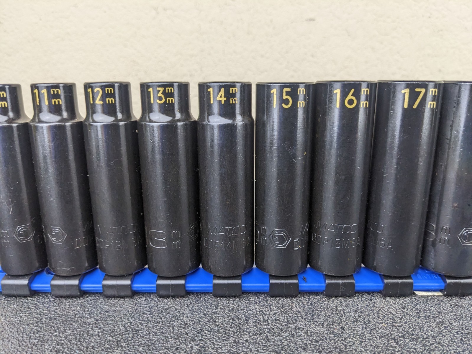 #bp134 Matco Tools NEW 1/2″ Drive METRIC Deep IMPACT Socket Set SCDPM116TA