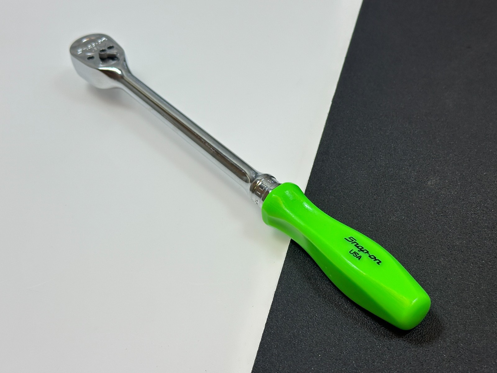 🇺🇸 Snap-on Tools USA FL836 3/8″ Drive LONG Green Hard Handle Ratchet