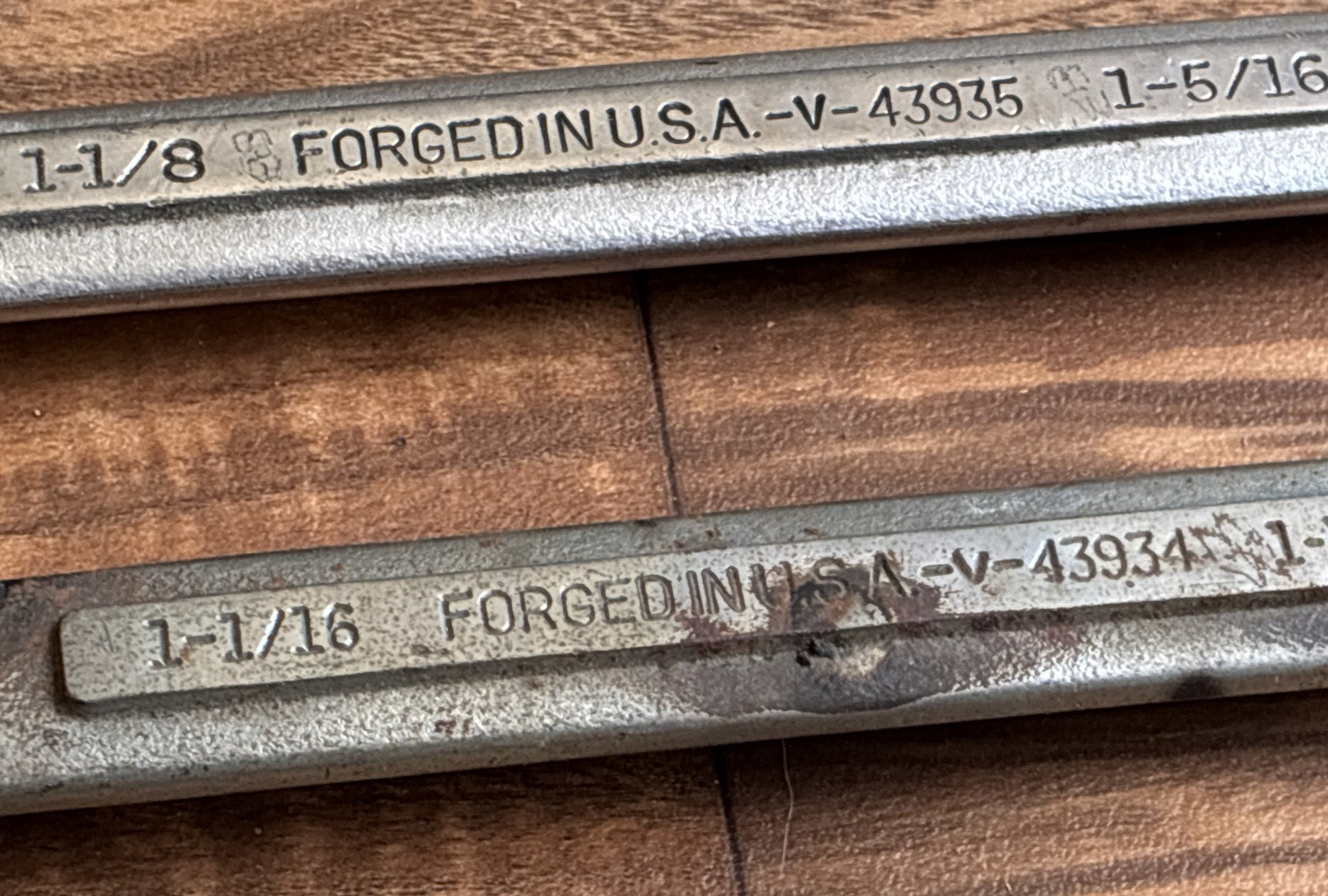 Craftsman Box End Wrench Lot 1-1/8″ x 1-5/16″ – 1-1/16″ x 1-1/4″ USA 43935 43934