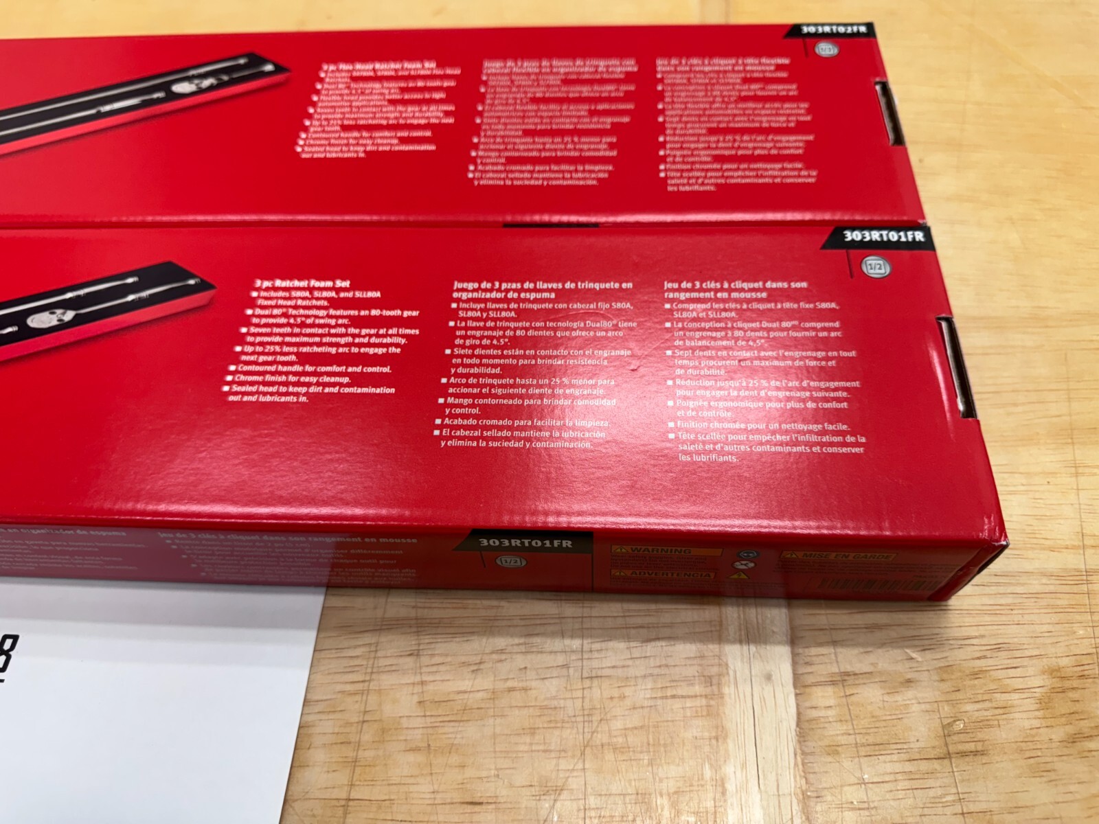 Snap-on Tools USA NEW 6pc 1/2″ Drive Chrome Fixed & Flex Head Ratchet Foam Sets