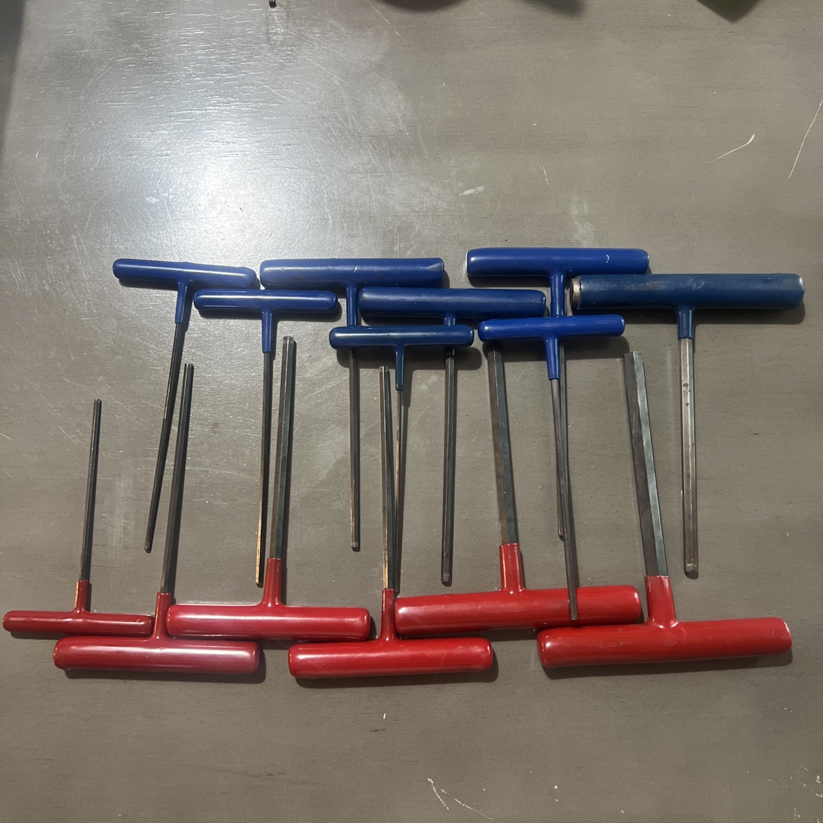 BLUE-POINT TOOLS 2 SETS 6 T-HANDLE HEX SAE & 8 T-HANDLE HEX METRIC WRENCHES