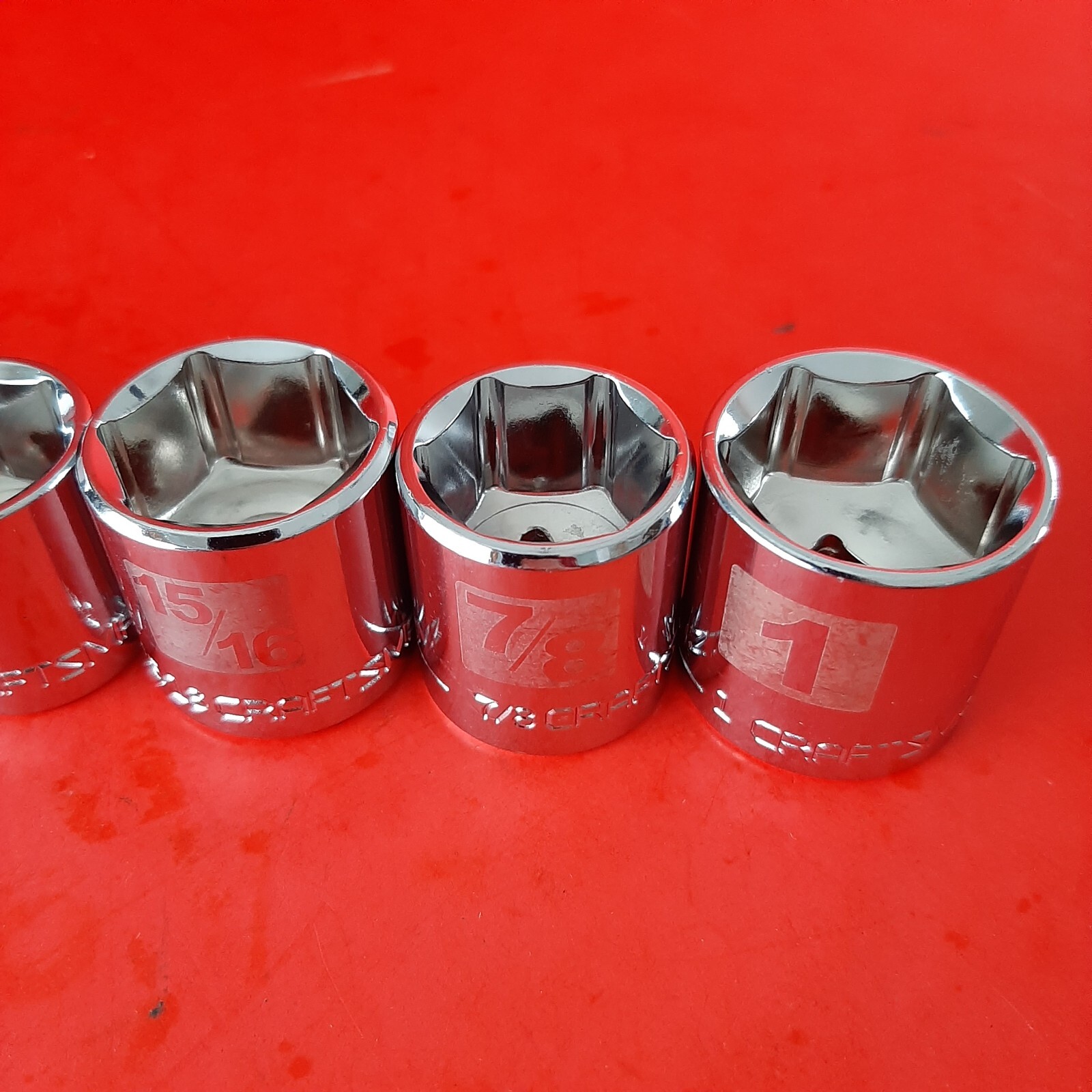 NEW 1/4 to 1″ CRAFTSMAN Easy Read 13 Piece 3/8 Drive 6pt Shallow SAE Socket Set