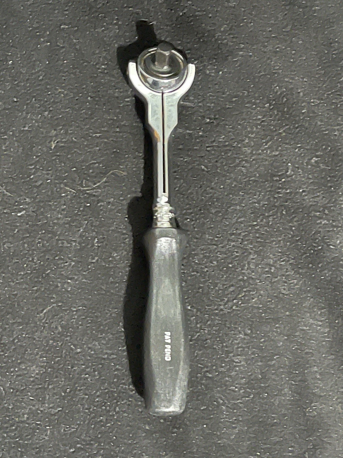 Snap On Tools USA TM737 1/4” Round Swivel Head Black Hard Handle Ratchet