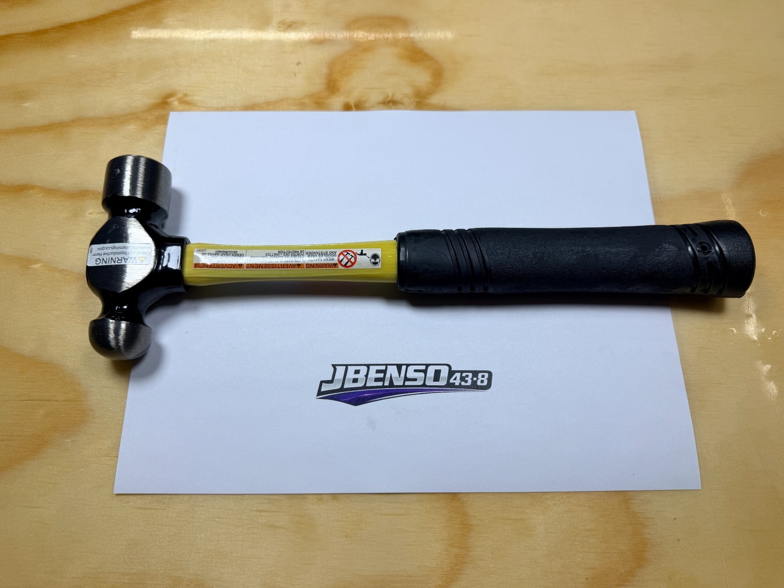 Blue-Point Tools USA NEW 16oz Fiberglass Handle Ball Peen Hammer BPN16B