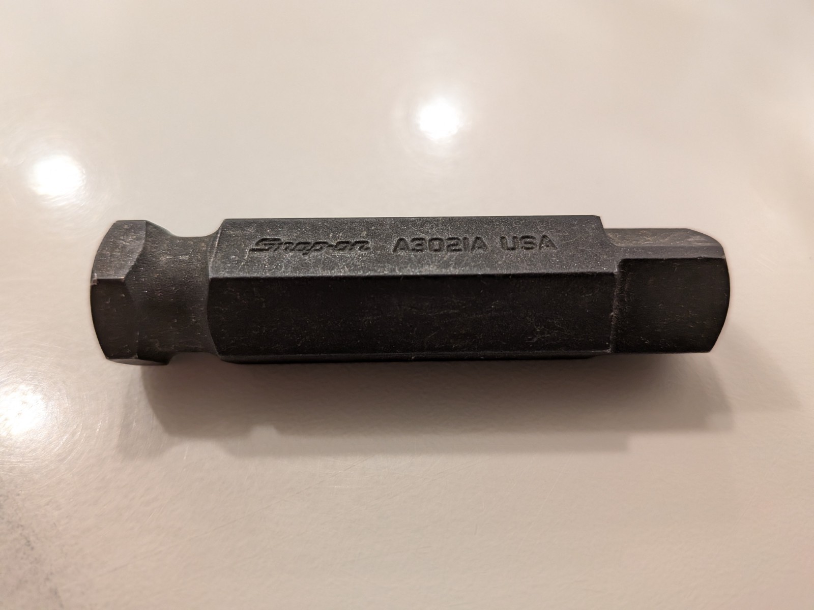 Snap-on 3/8″ Hex to 3/8″ Square Drive Power Adapter Pinned A3021A USA