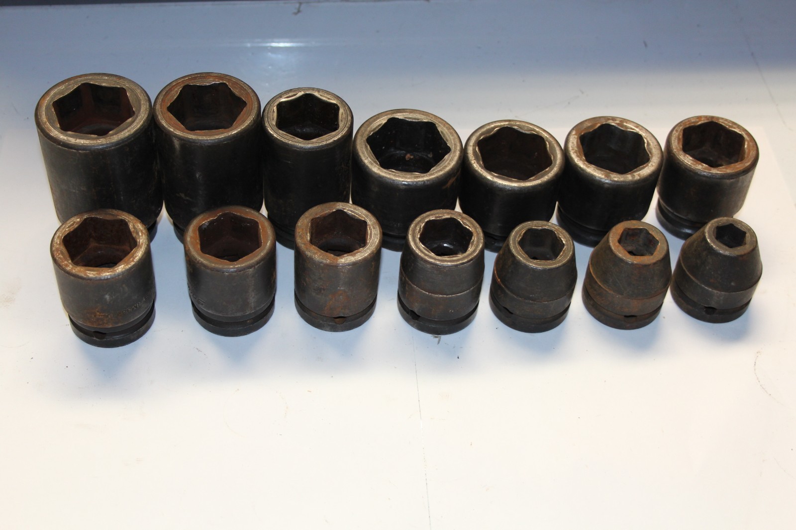 Snap-on 3/4″ Drive SAE 6-Point Impact Socket Set 14 Piece Deep & Shallow Set USA