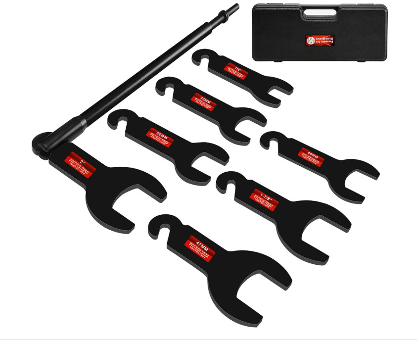 8PCS Pneumatic Fan Clutch Wrench – 43300 Removal Tool Kit, Auto Repair Spanner