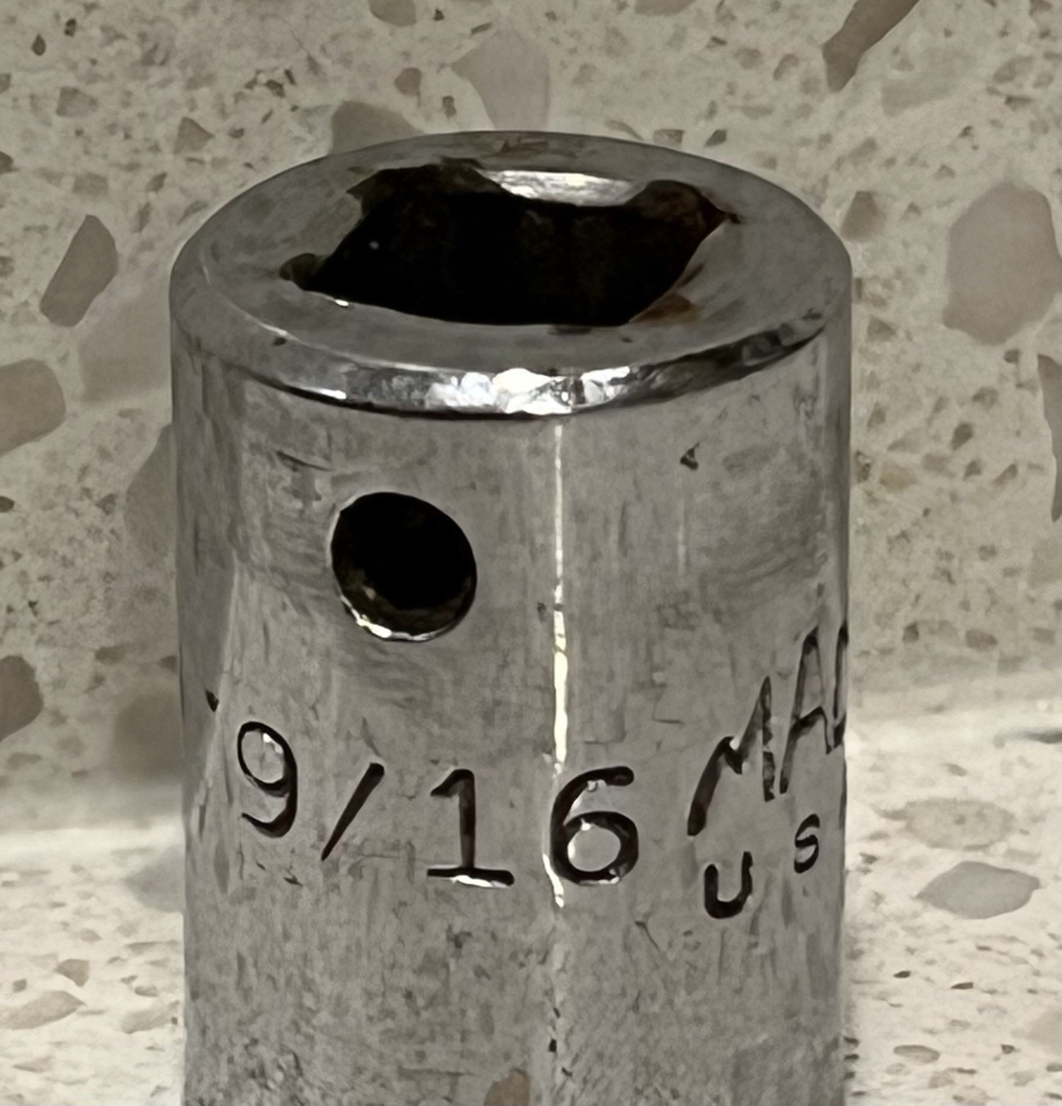 Mac Tools X186 9/16 SAE 6-Point Shallow Socket 3/8 Drive Chrome