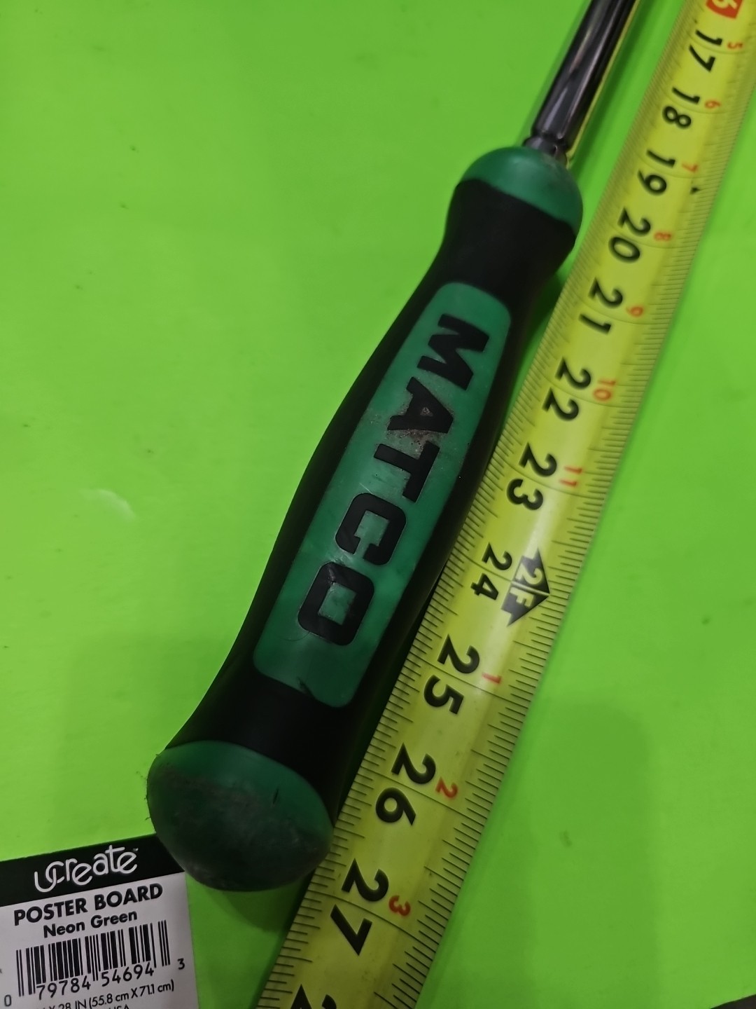 Matco 1/2″ Drive 88 Tooth Locking Flex Head Ratchet 27-3/8” CFR248LFX – Green