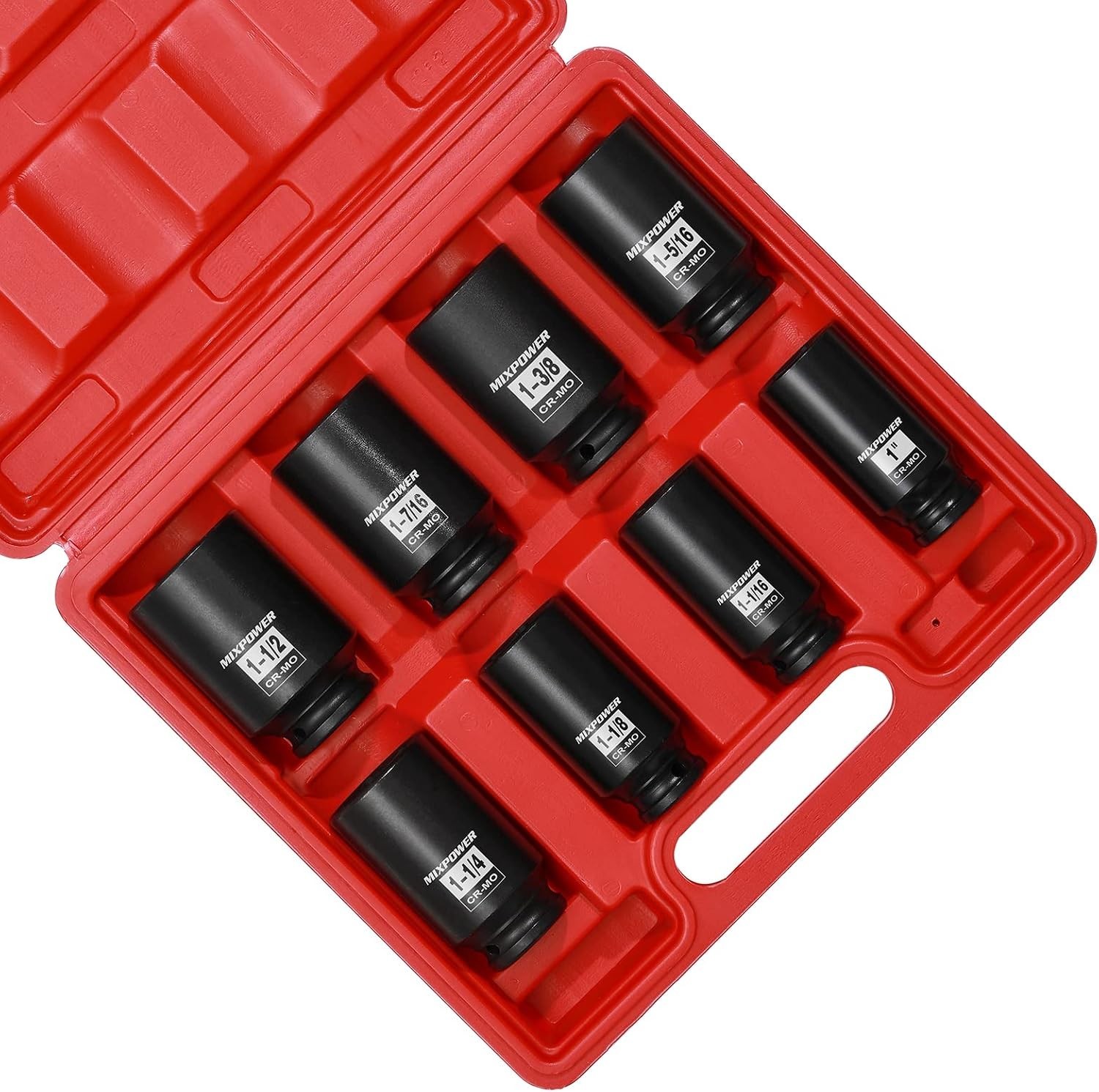 Professional 8-Piece 1/2-Inch Drive Deep Impact Socket Set – 6-Point Design