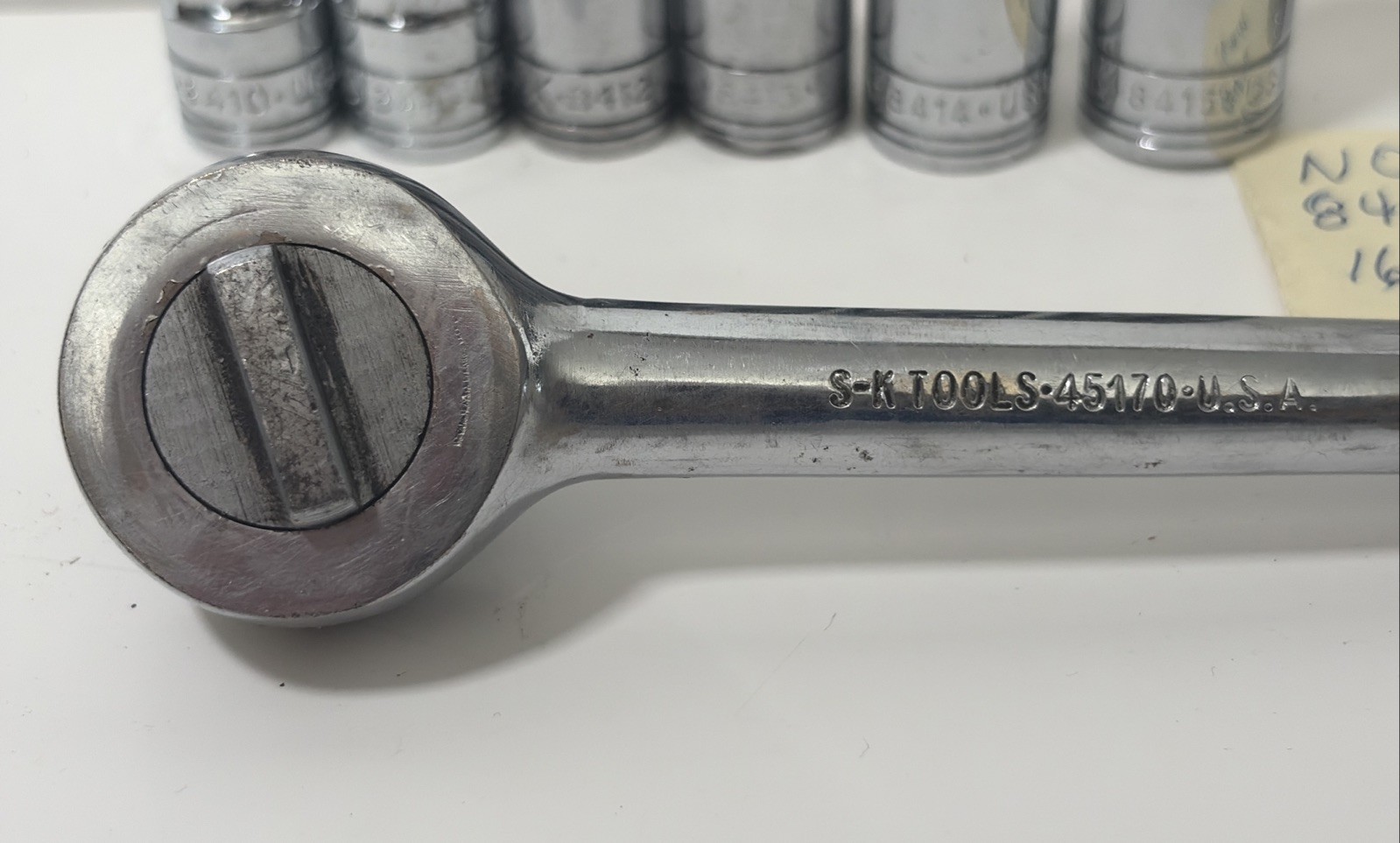 SK Tools Ratchet 45170 & 9pc Socket Set 8410-8419 NO 8416 10mm-19mm NO 16mm 6pt