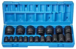 Grey Pneumatic 1719 1/2″ Drive 19 Piece 12 Point Standard Length Fractional Set