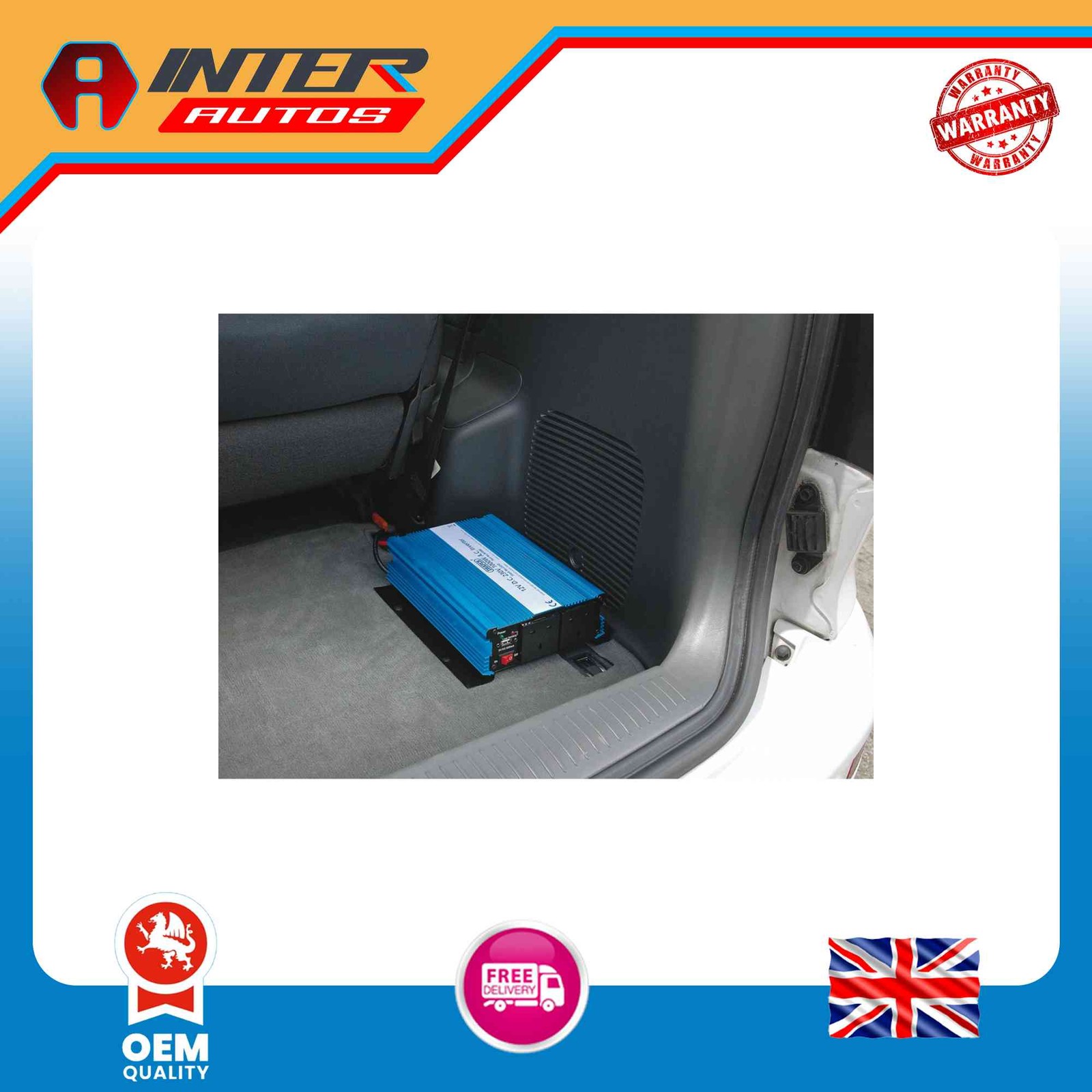 Draper 12V DC-AC Inverter, 1000W 23245