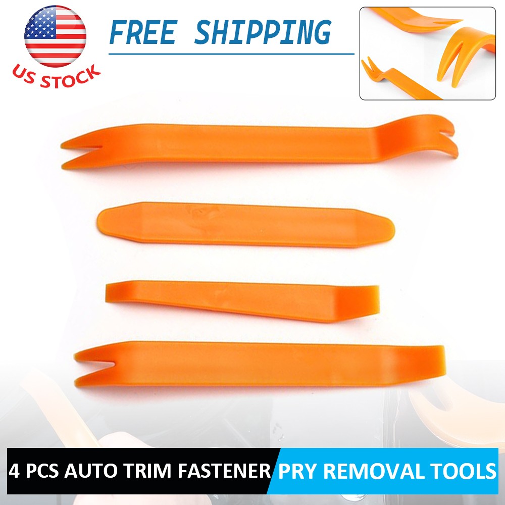 Car Trim Removal Tools 4Pc Kit Plastic Pry Panel Door Dash Interior Clip Set US