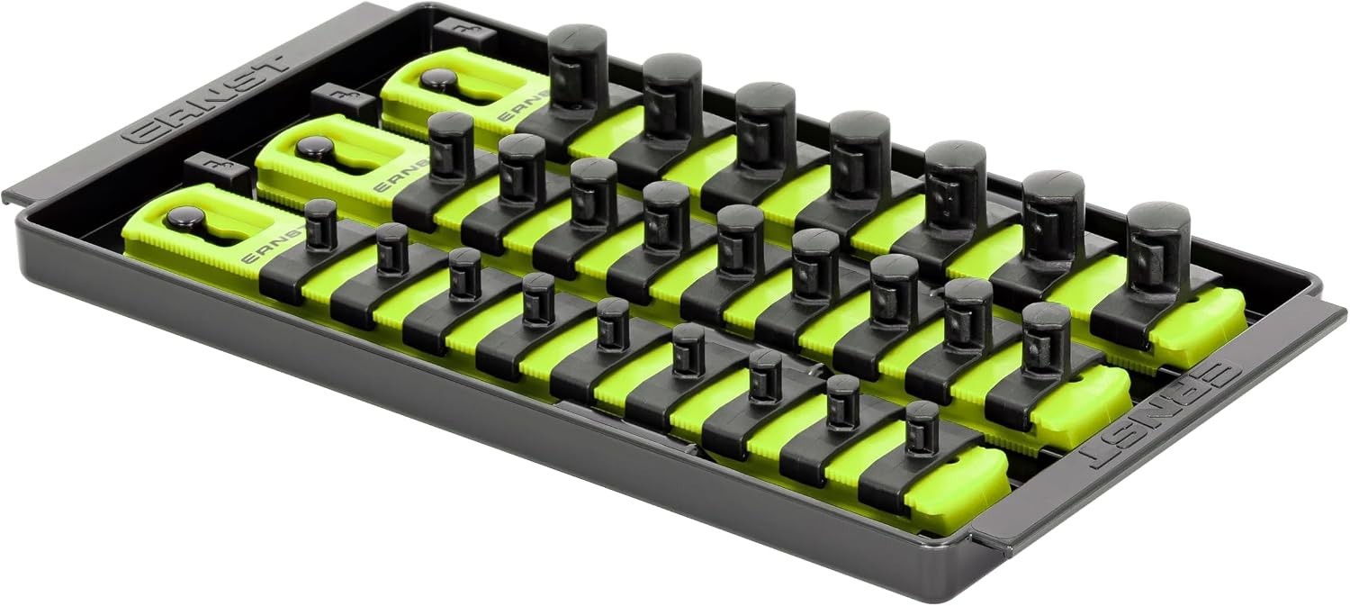 8-Inch Socket Boss, 3-Rail Socket Tray, HI-VIZ – 1/4″, 3/8″ & 1/2″ Drive Twis…