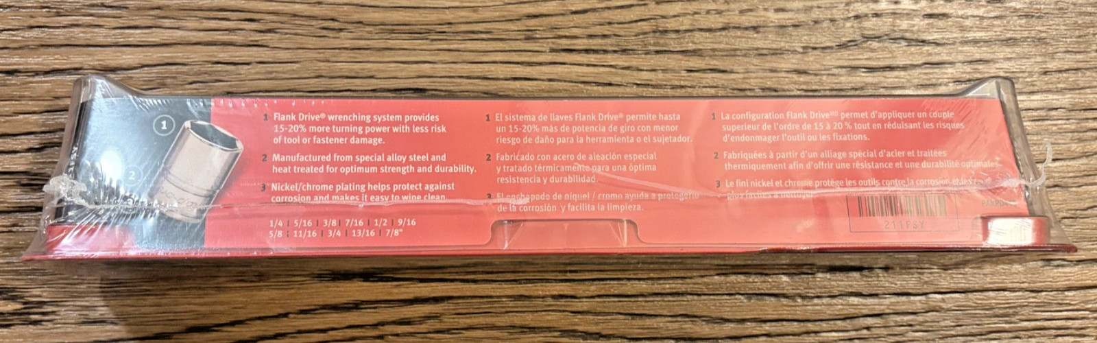 Snap-on 3/8″ drive (1/4, 5/16, 3/8-7/8″) 6-point Shallow Socket Set 211FSY New