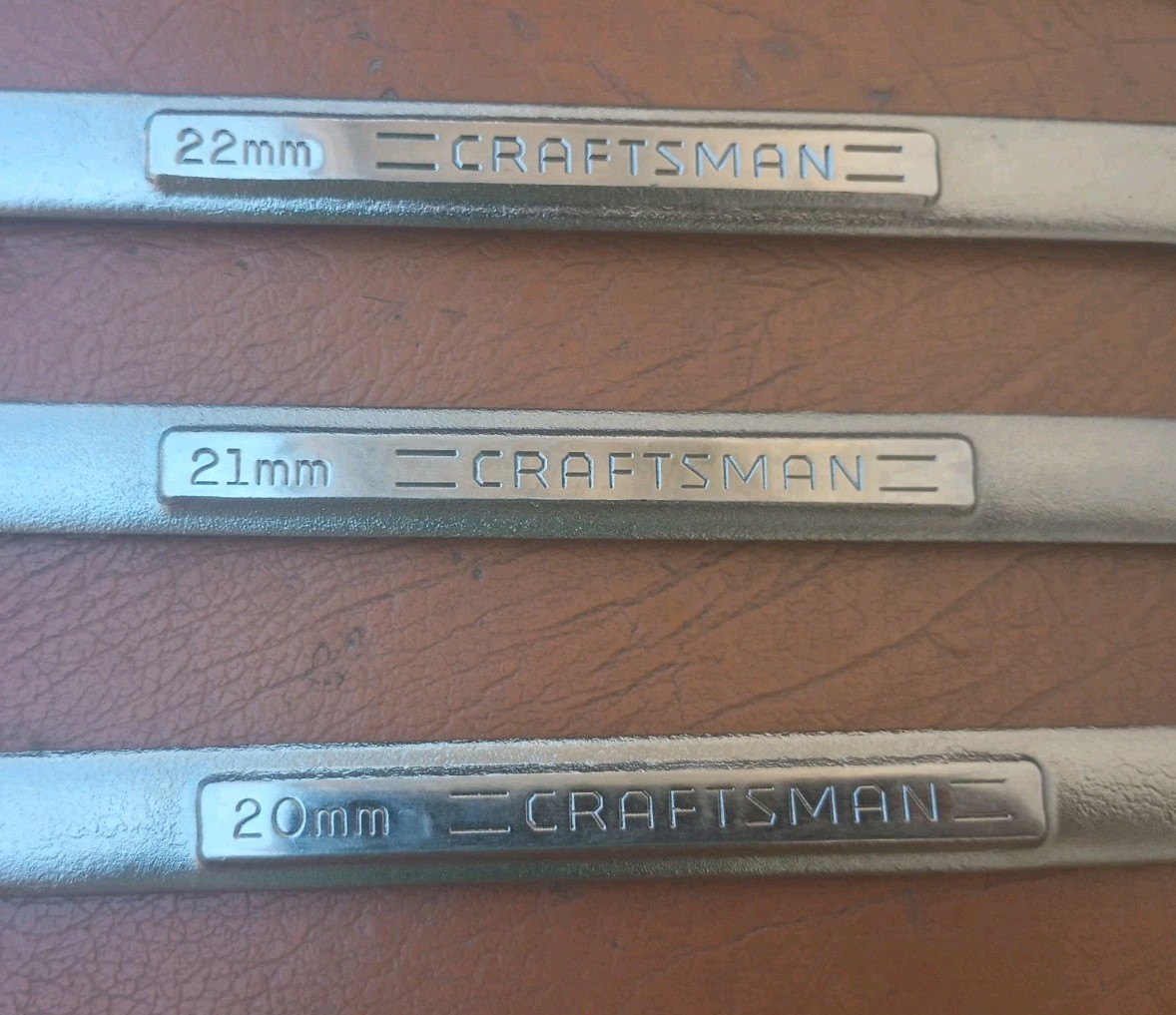 Craftsman USA 7pc -VA- 20mm to 26mm Large Metric (Rare) Combination Wrench Set