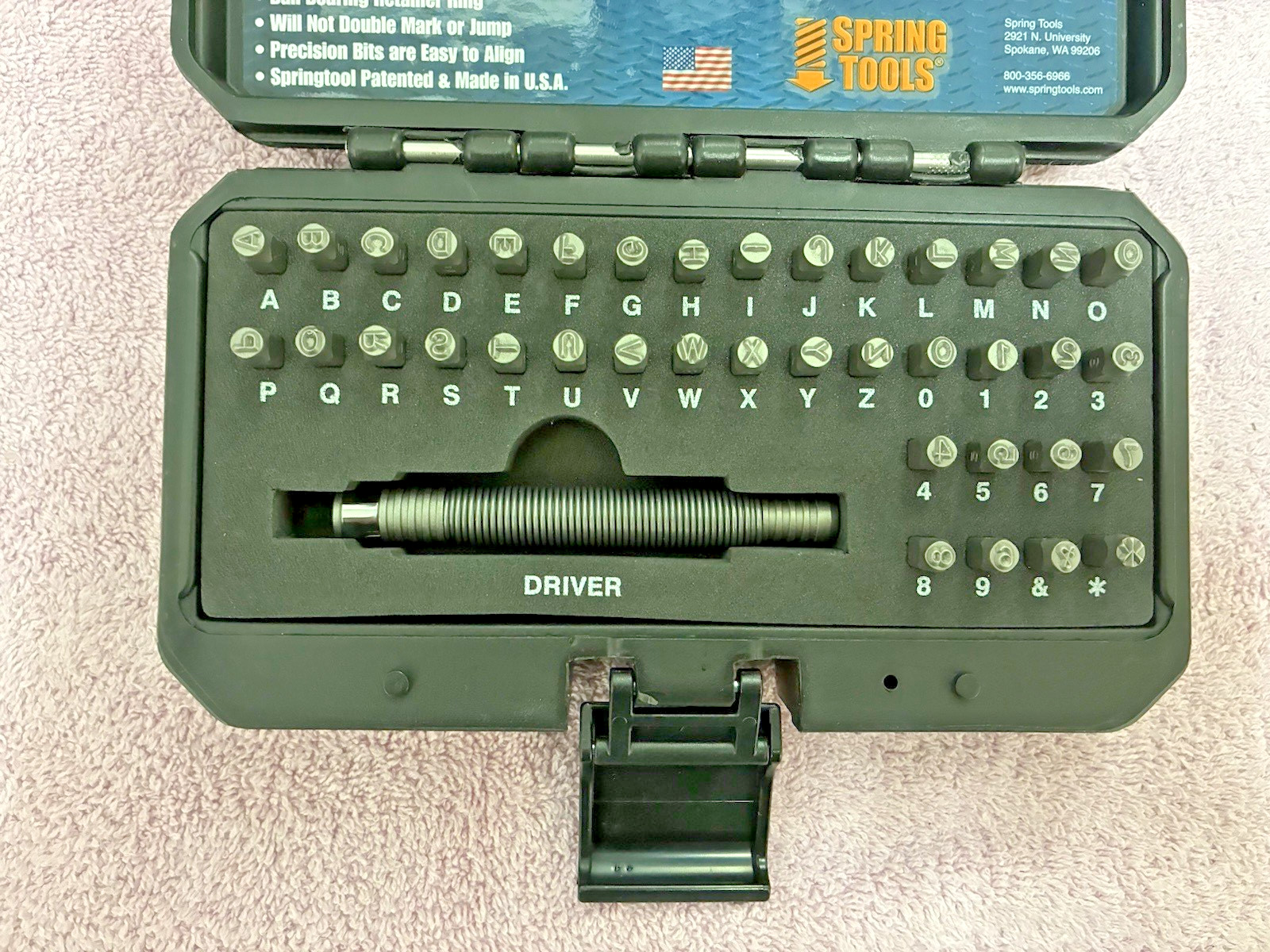 SPRING TOOLS #IDS509 HAMMERLESS HEAVY DUTY I.D. STAMPING 3/16IN STAMPS NOS