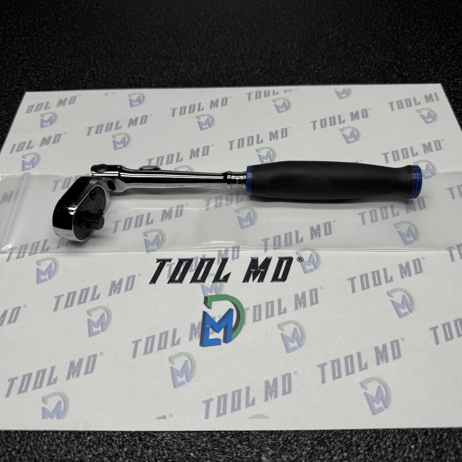 Snap-on Tools NEW METALLIC BLUE 1/4″ Drive Long LOCKING Flex Head Ratchet THLX72
