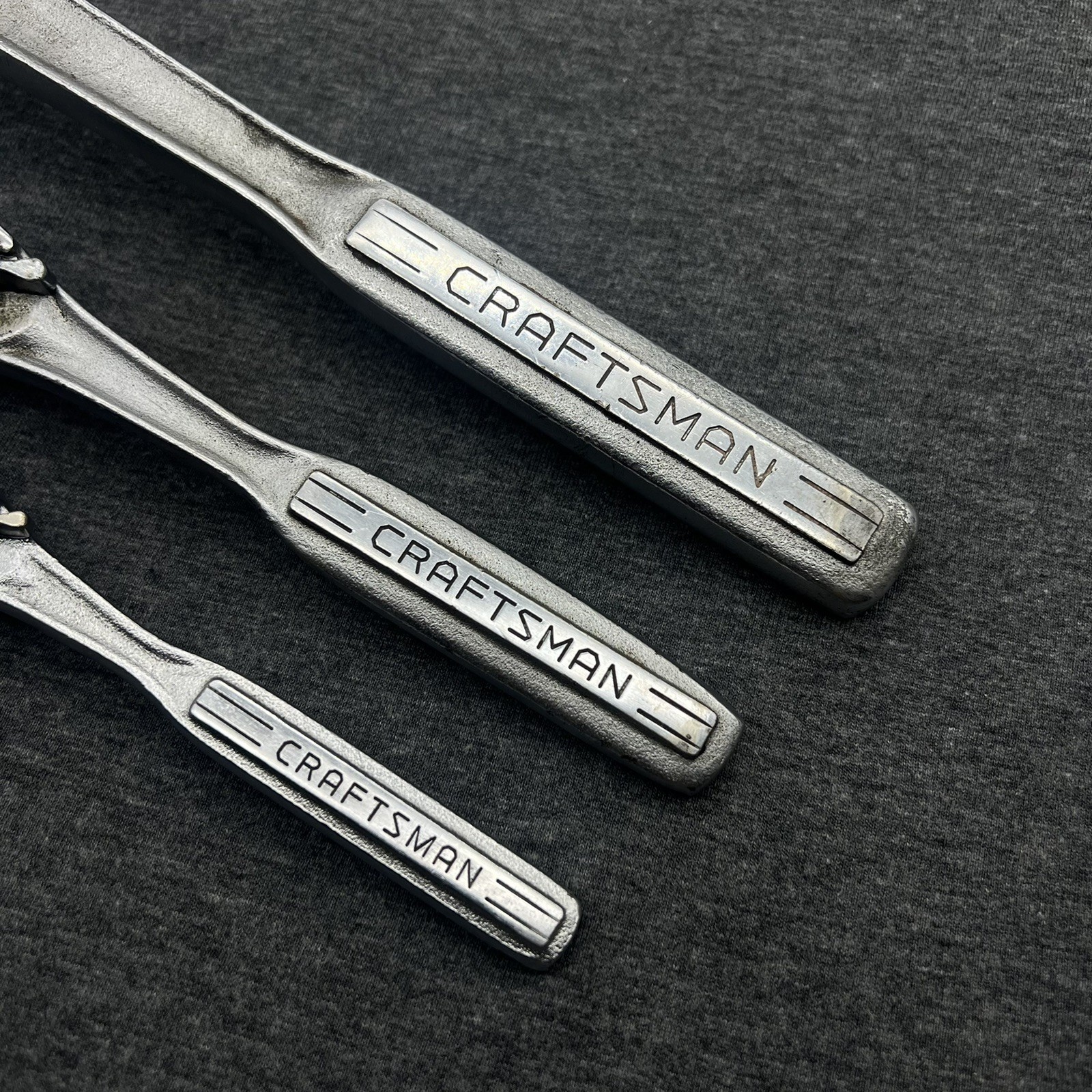 Vintage Craftsman 3pc Ratchet Set 1/2”, 3/8” & 1/4”Drive V Series USA