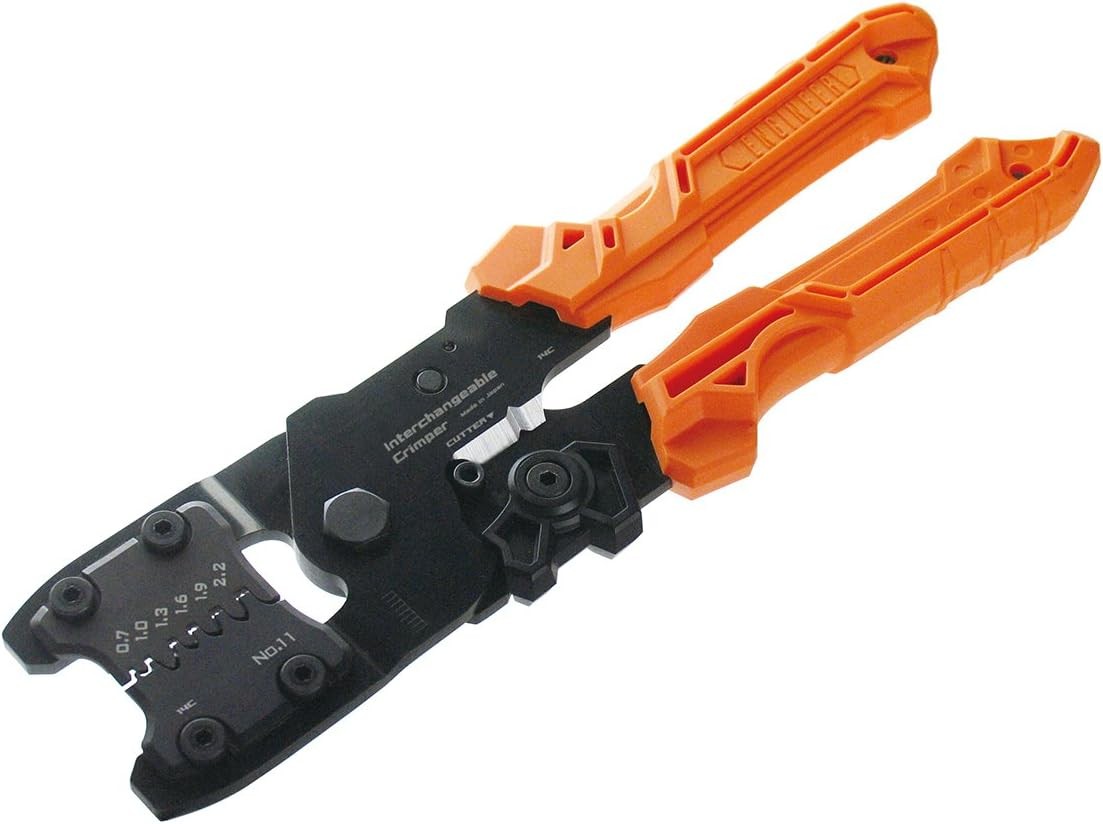 ENGINEER Precision Universal Crimping Tool with PAD-11 (small dies), Orange