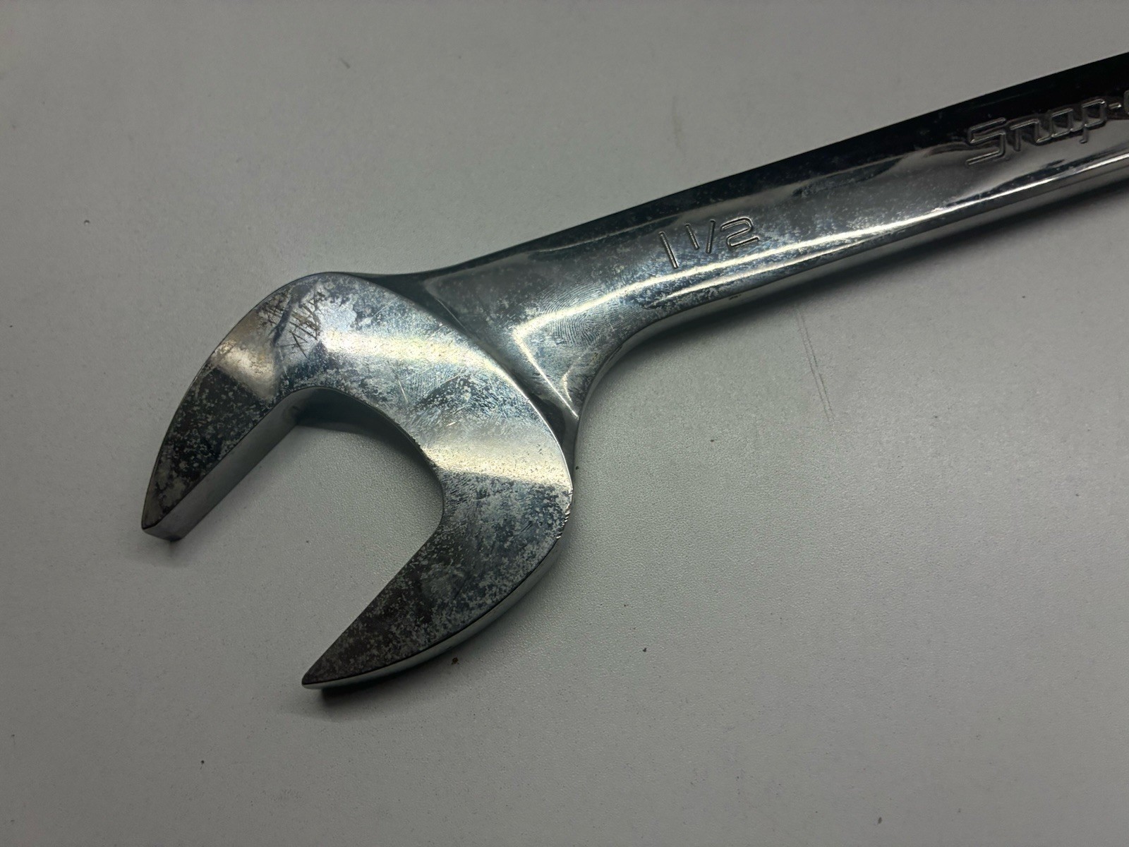 Snap-on Tools USA NEW 1-1/2″ SAE 4 Way Open-End Angle Head Chrome Wrench VS48B
