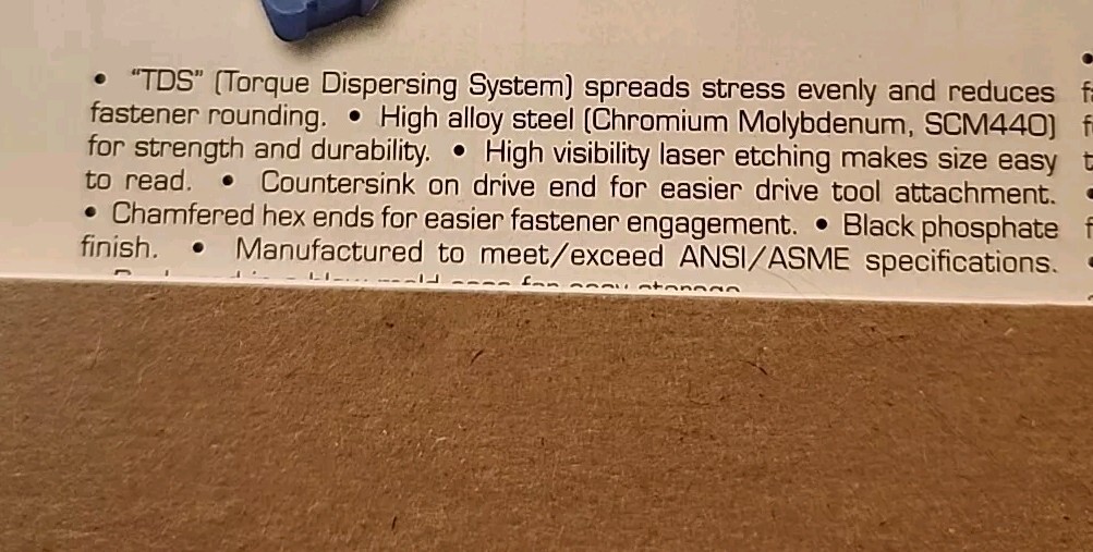 Cornwell BLUE POWER 1-11/16 Chromium Molybdenum CBPI1525 3/4″ Drive