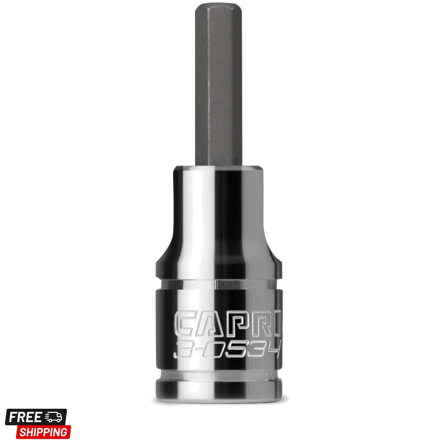 3-0534 4 mm Hex Bit Socket, 1/4-Inch Drive, Metric