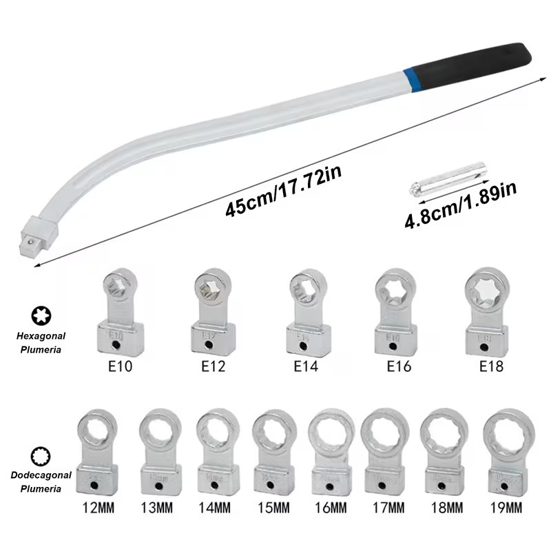 15pcs Universal Auxiliary Idler Belt Tensioner Pulley Removal Tool Kit