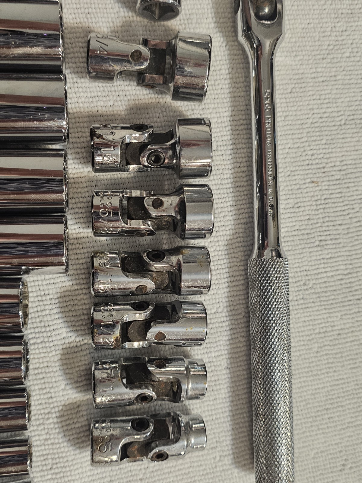 Proto Professional Socket Set Bundle. Made In The USA.SWIVEL SOCKET,DEEP SOCKET.