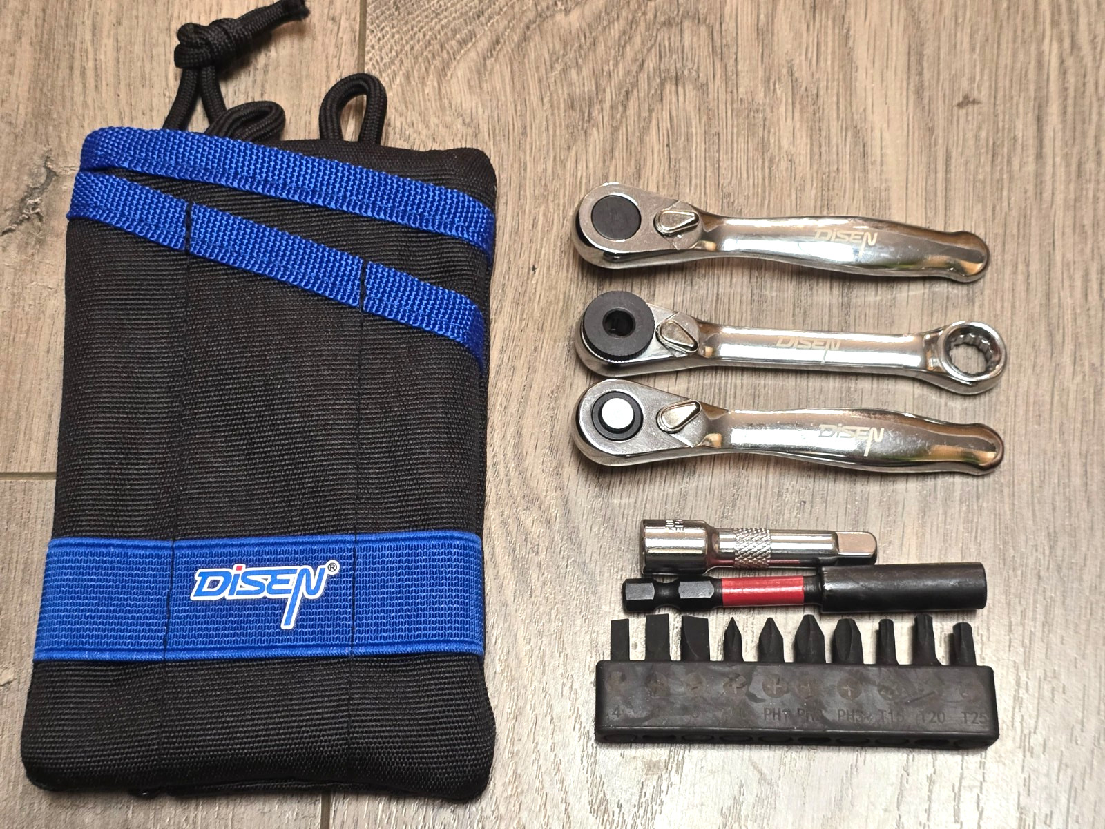 Disen Micro Ratchet Tool Set 1/4″ Hex Bit Ratchet + 1/4 Sq Ratchet w/Bits & Case
