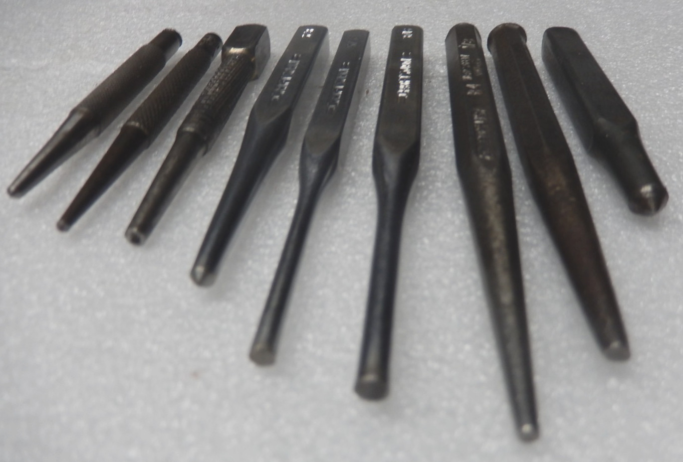 Vintage Lot (9) Asst. Punches CRAFTSMAN, GREAT NECK, ENDERES, STANLEY JAPAN, USA
