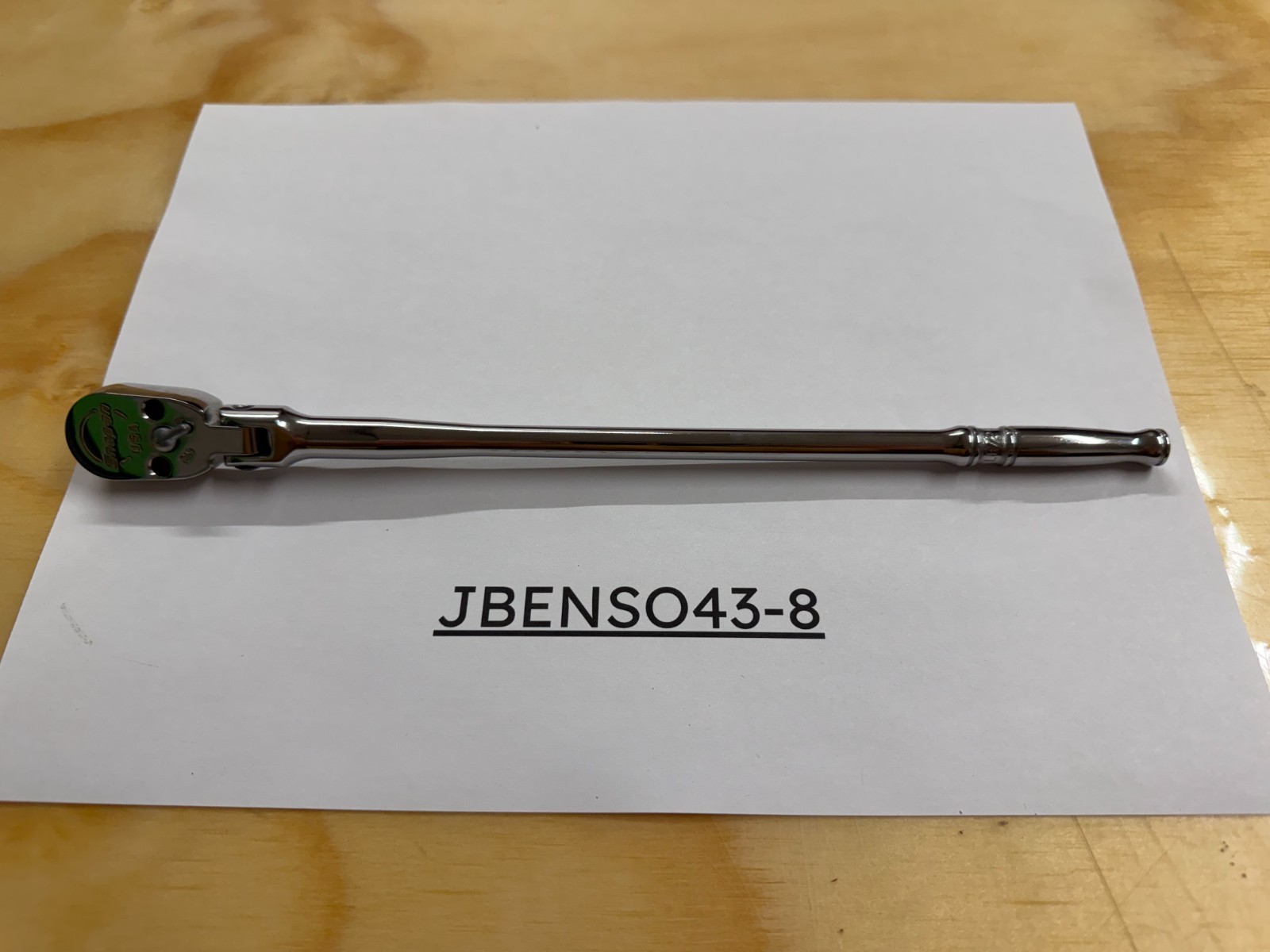 Snap-on Tools NEW 1/4″ Drive Chrome Extra-Long Handle Flex Head Ratchet TLLF72