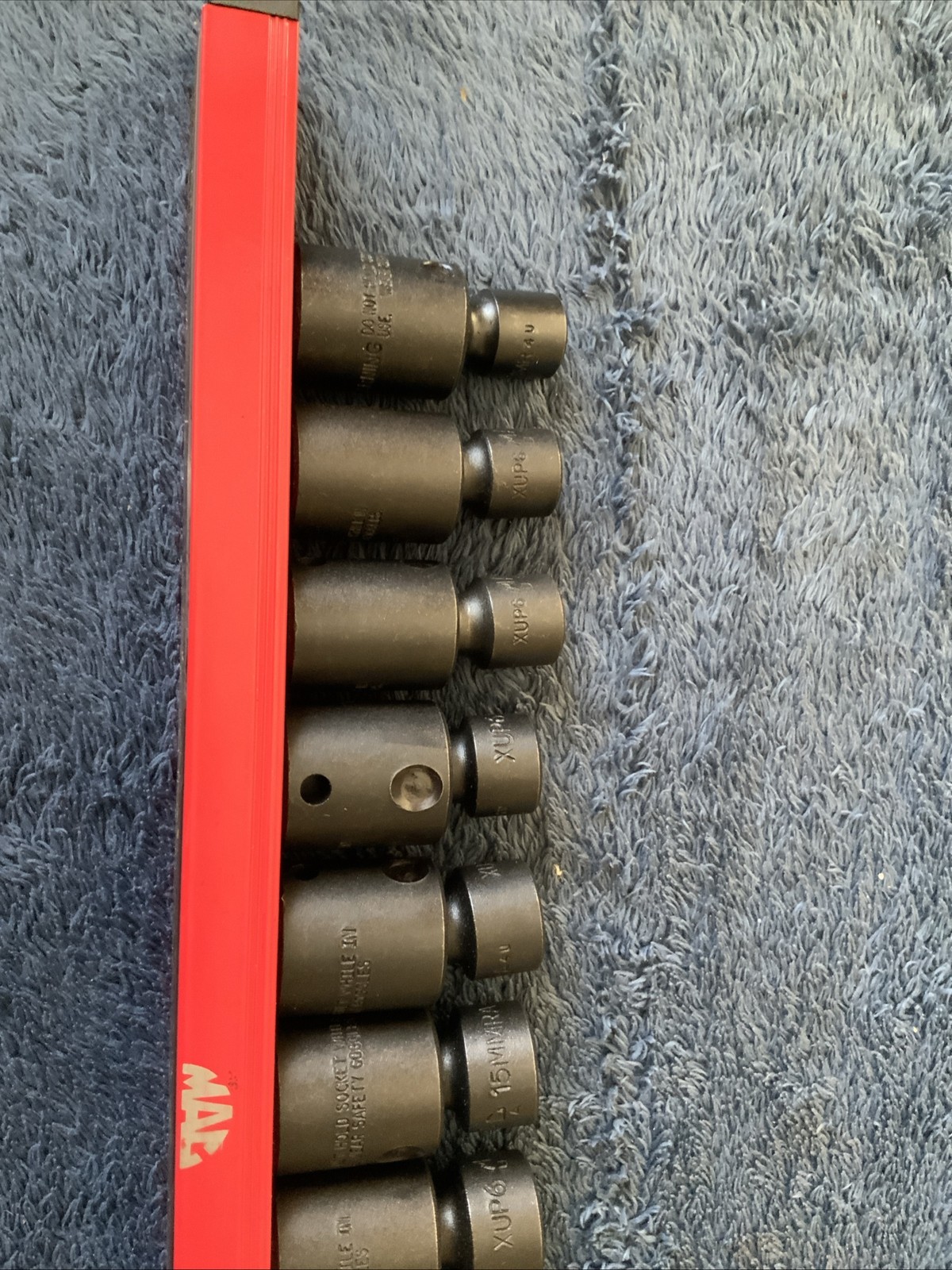 Mac Tools 3/8” Drive Impact Swivel Socket Set, 10-19mm….6pt…..Mac Tray As Well..