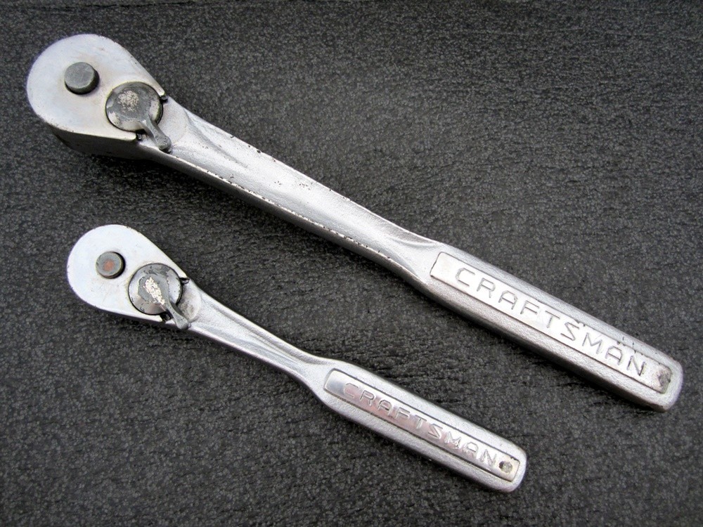 Vintage Craftsman 3/8″ & 1/2″ Drive Ratchet PARTS OR REPAIR 43785 44975 USA
