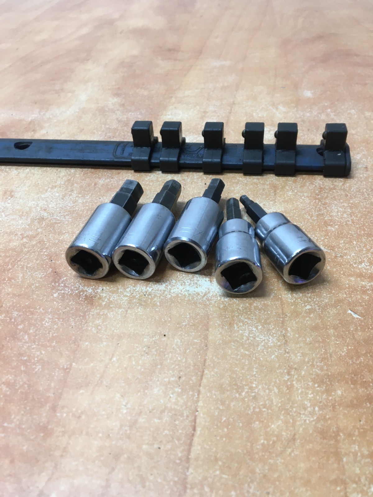 T&E Tools USA 3/8 drive Metric Hex Allen Bit Socket 5 Piece Set 4mm 6 7 8 10mm