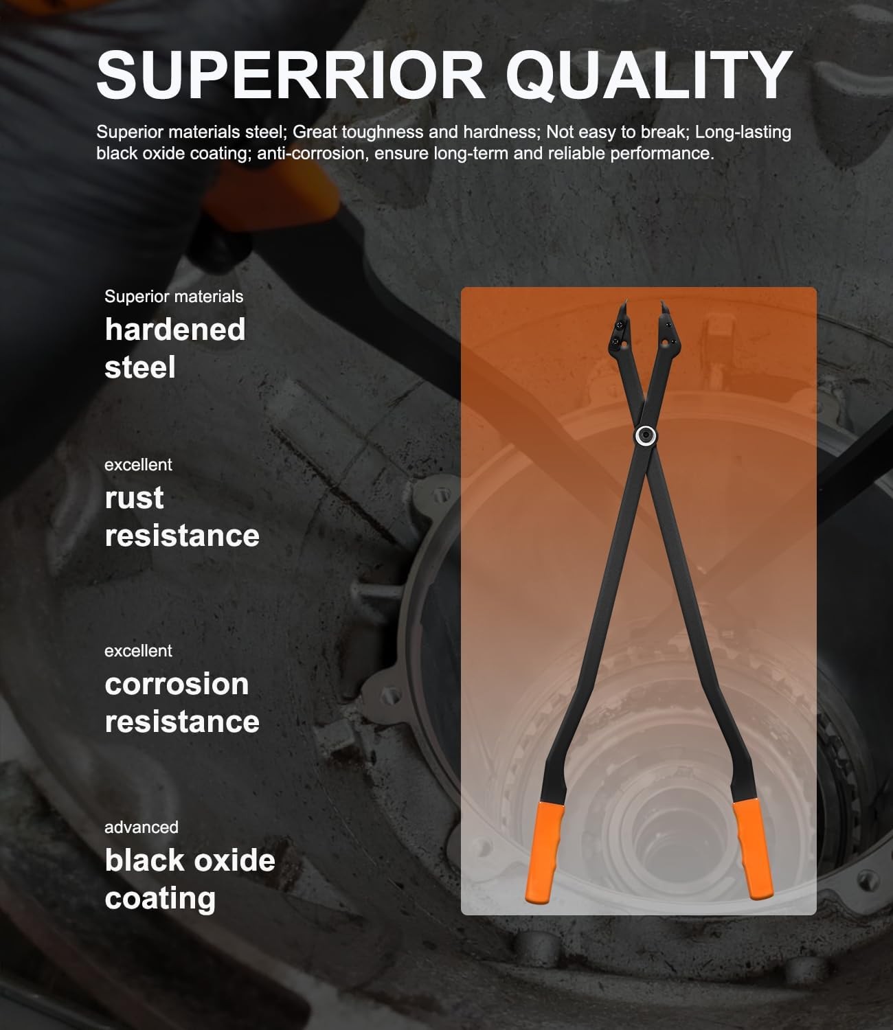 Tools 1489 26″ Heavy Duty Snap Ring Pliers Large Internal Retaining Ring Plier