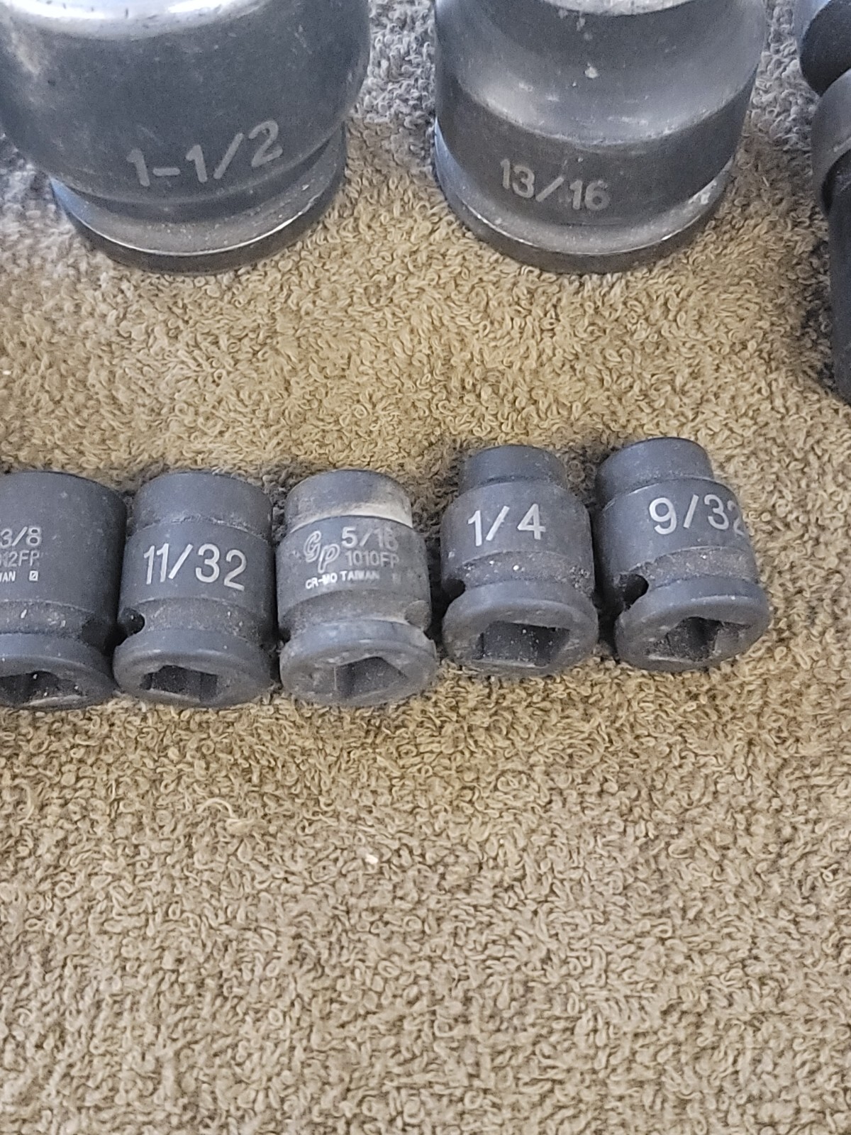 17 Gray Canada GP Impact Hex Socket 3/8 1/2 3/4″ Drive Sae 1-7/8 13/16 19mm 10 8