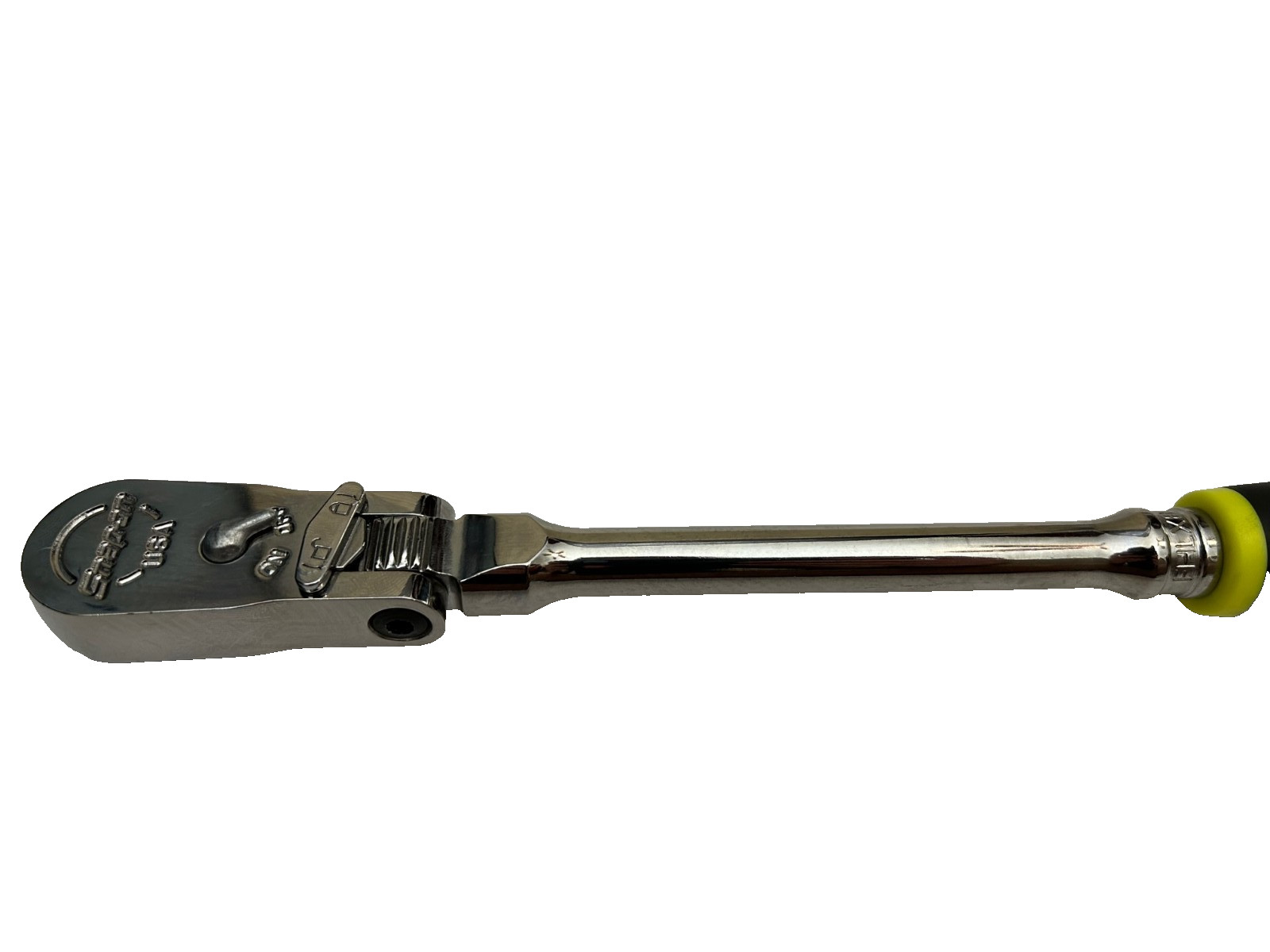 Snap-on Tools LOCKING 3/8″ Drive HI-VIZ Soft Grip Long Flex Ratchet FHLX80B NEW