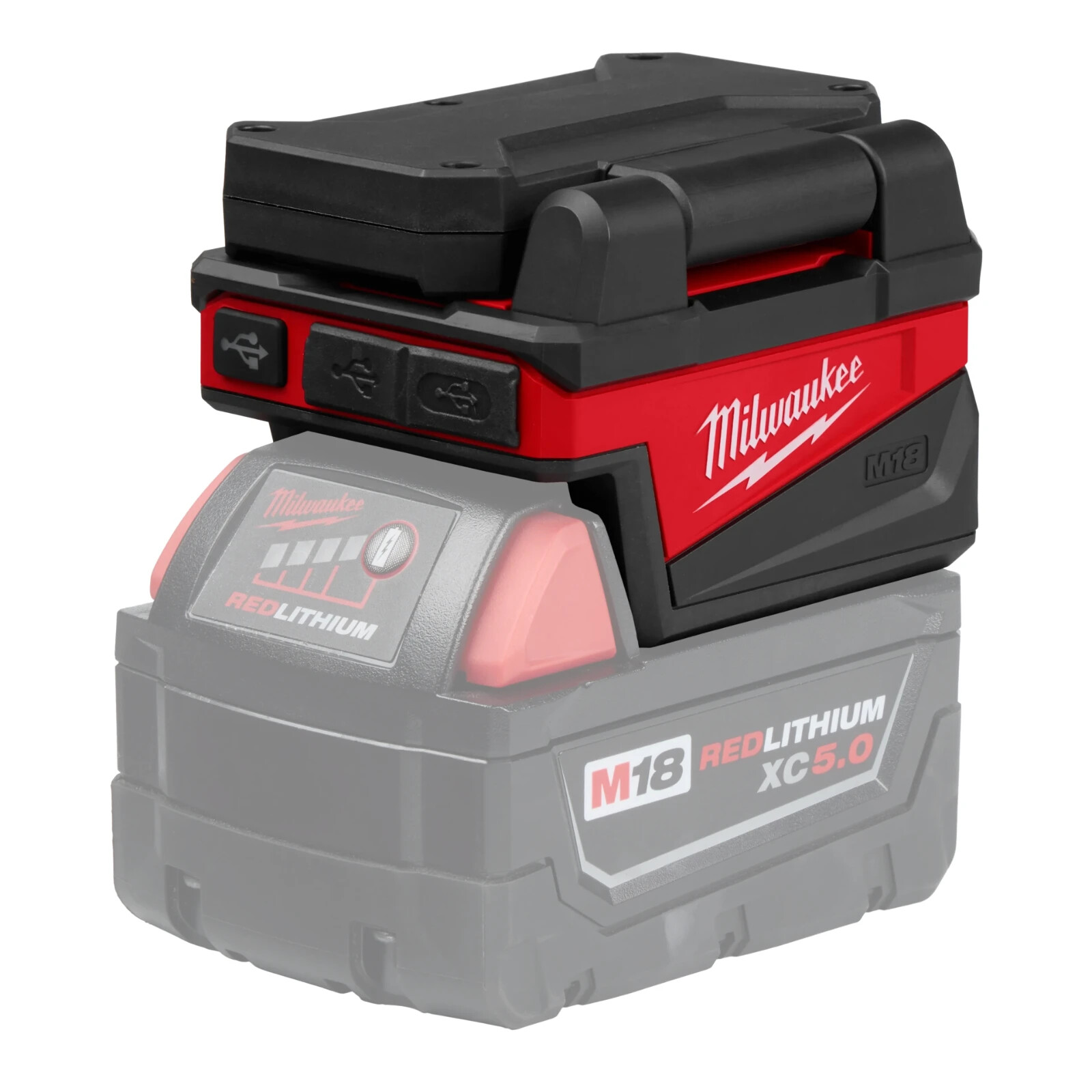 Milwaukee M18 Rover Compact Folding 1000 L Work Light & USB Power Supply 2359-20