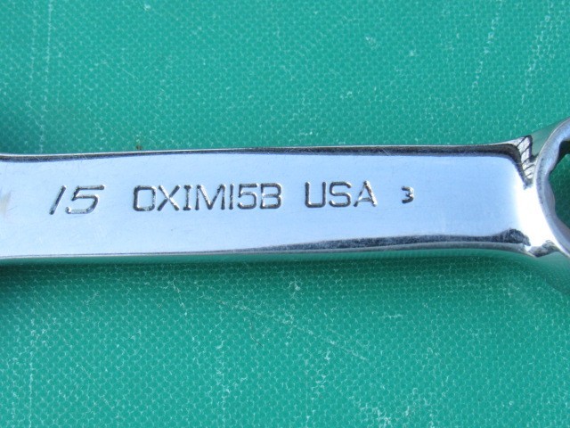 SNAP ON 15MM OXIM15B SHORT / MIDGET 12 POINT OPEN / BOX END METRIC WRENCH OXIM15