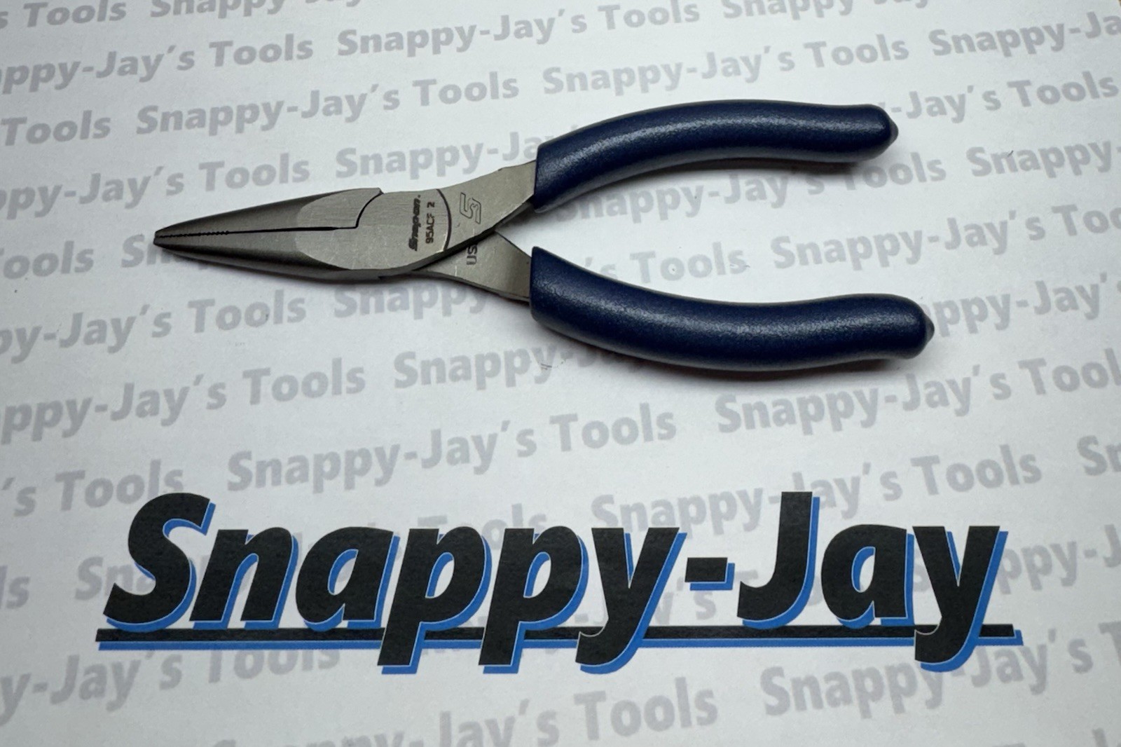 Snap-on Tools USA NEW POWER BLUE 6″ Soft Grip Needle Nose Pliers 95ACFMB