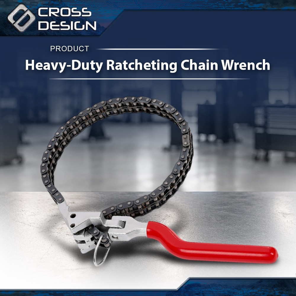 Heavy-Duty Ratcheting Chain Wrench Oil Filter Change Pipe Fittings 60-160mm