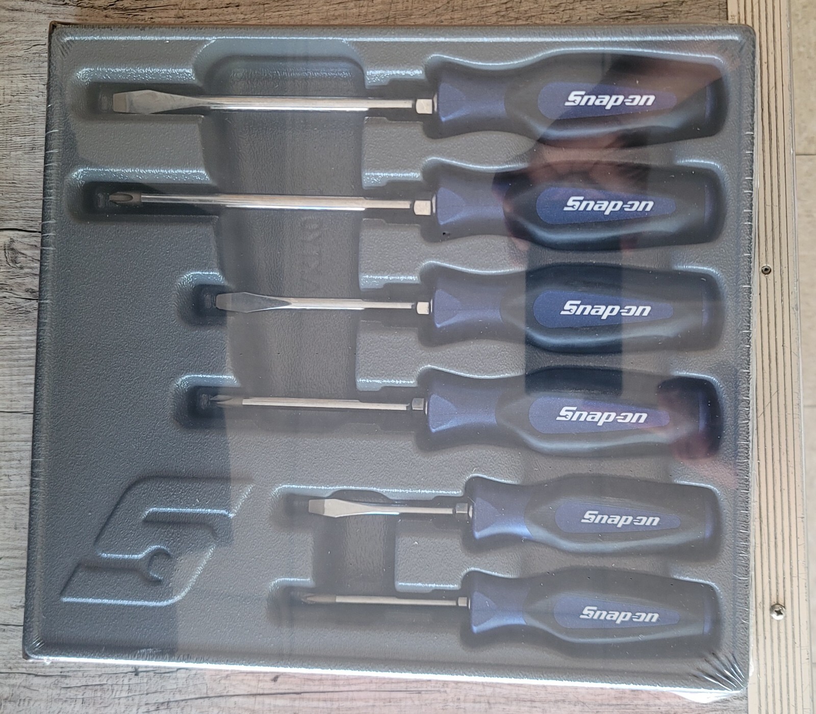 New Snap-On sgdx60bmb screwdriver set power Metallic blue 3 flat 3 Phillips